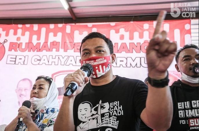 Putra Risma Resmikan Posko Pemenangkan Eri Cahyadi di Pilwali Surabaya