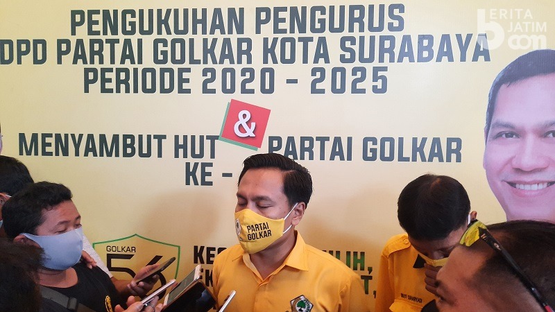 Baru Dikukuhkan, Ketua Golkar Surabaya Tegaskan Siap Mundur
