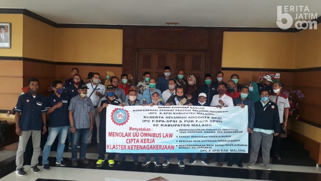 Tolak UU Cipta Kerja, KPSI Kabupaten Malang Audiensi Dengan DPRD