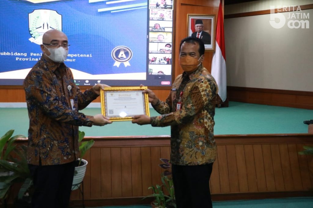 Unit Penilaian Kompetensi ASN Pemprov Jatim Diganjar Akreditasi A