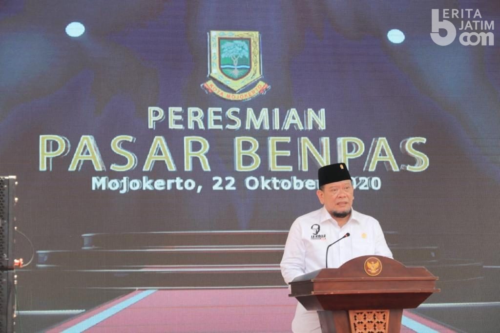 Pembayaran Non Tunai, LaNyalla Resmikan Pasar Benpas Magersari Mojokerto