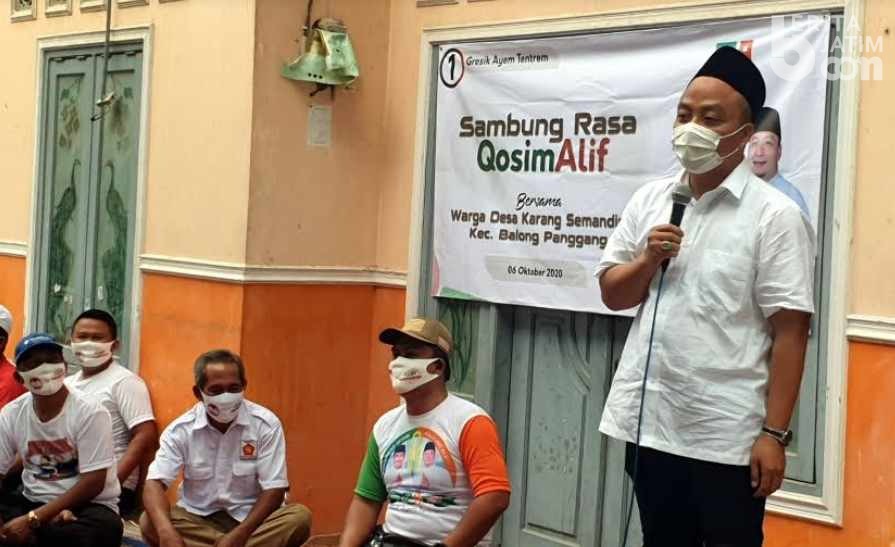 QA Janji Perbaiki Infrastruktur Jalan Desa Karang Semanding, Balongpanggang