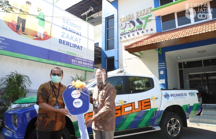 Dukung Program Sosial daerah Tertinggal, Pelindo 3 Sumbang 1 Mobil Rescue ke YDSF