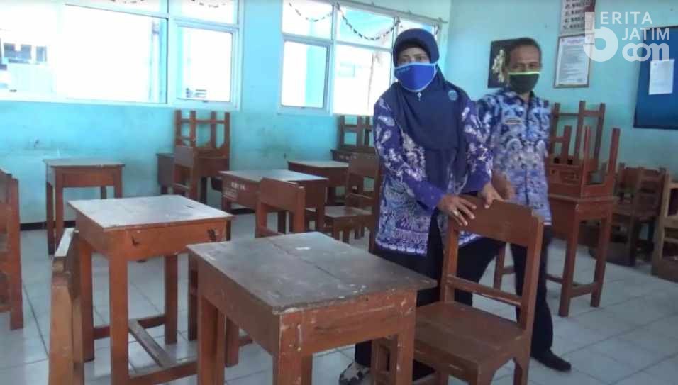 Uji Coba Belajar Tatap Muka Siswa SMP di Ponorogo Wajib 3M