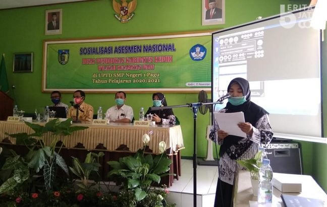 Diknas Kabupaten Kediri Sosialisasi Asesmen Nasional di SMPN Pagu