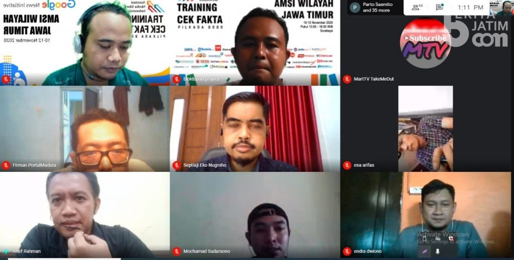 AMSI Jatim Gelar Training Cek Fakta Pilkada 2020