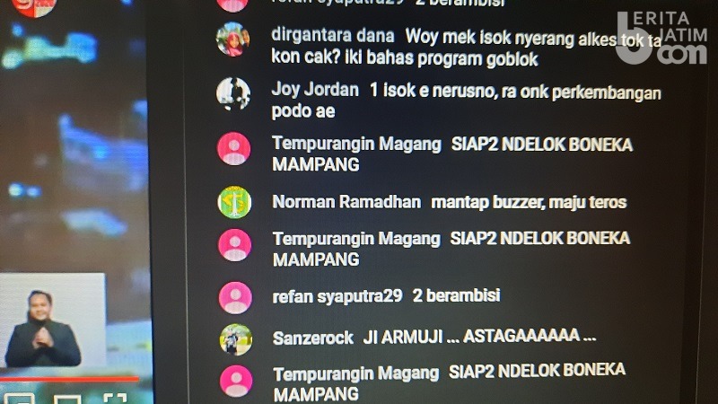 Debat Pilwali Surabaya 2020, Pendukung Saling Serang di Kolom Komentar