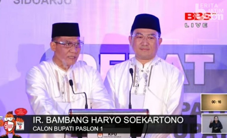 BHS-Taufiq Kuasai Debat Kedua Cabup-Cawabup Sidoarjo