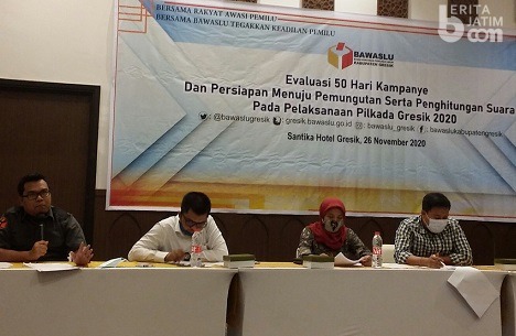 Paslon Langgar Prokes, Bawaslu Gresik Beri Surat Peringatan 28 Kali