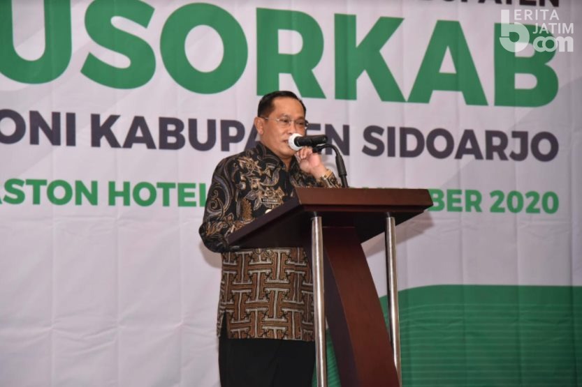 Dongkrak Pertumbuhan Ekonomi Kreatif di Sidoarjo, Pj Bupati Hudiyono Dorong KONI Perbanyak Event Olahraga