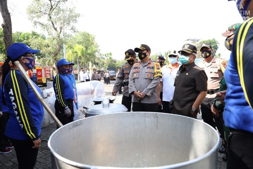 Hadapi Perubahan Cuaca, Pjs Bupati, Dandim 0815 dan Kapolres Mojokerto Cek Kesiapan Alat dan Personel