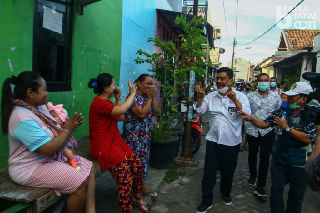 Mujiaman Susuri Gang di Rungkut Tengah, Ada Apa?
