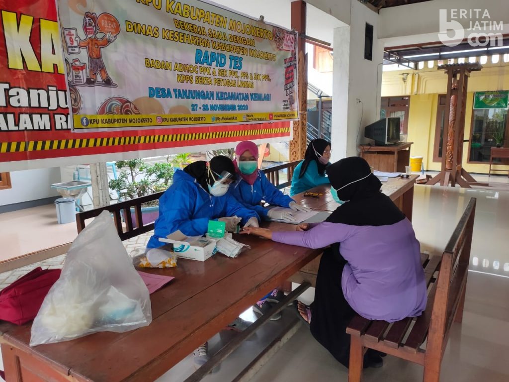 Ribuan Penyelenggara Pemilu di Mojokerto Jalani Rapid Test