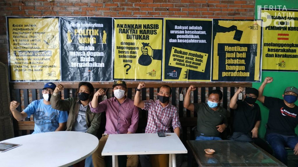 Ajak Masyarakat Jadi Pemilih Cerdas, Banner Milik GMCM di Mojokerto Dirusak Orang Tak Dikenal