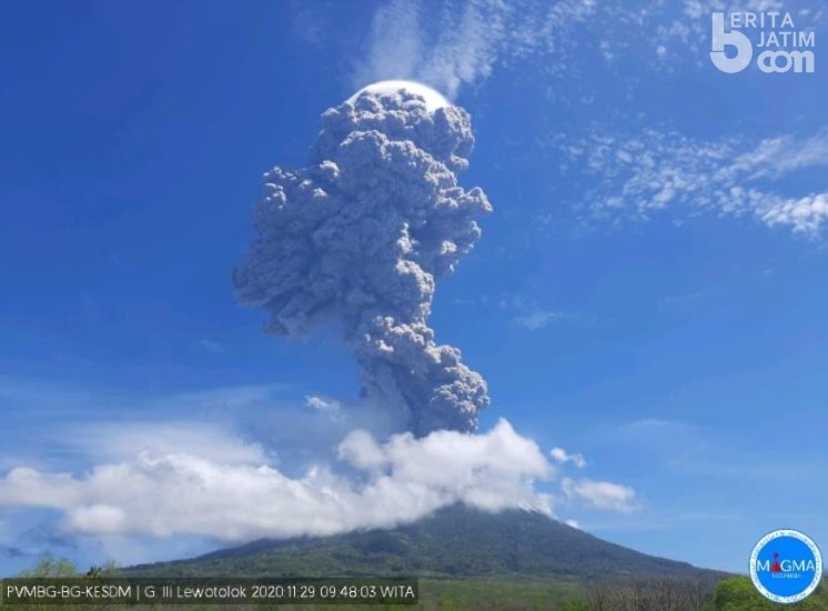 Gunung Ile Lewotolok NTT Erupsi, Tinggi Awan Panas 4.000 Meter