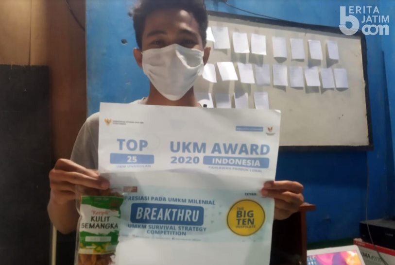 Berkat Keripik Kulit Semangka, Pemuda Kediri Dapat Top 25 UKM Award dari Kemenkop dan UKM
