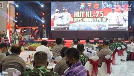 Polda Jatim Apresiasi Brimob Dalam Penanggulangan Covid-19