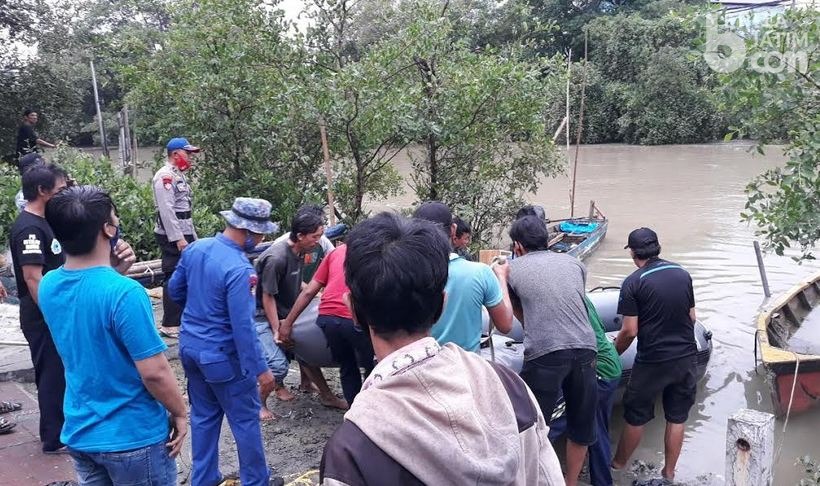 Pelajar SMP Asal Kebomas yang Tenggelam di Kali Lamong Belum Ditemukan