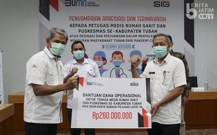 Tenaga Medis di Tuban Dapat Bantuan Dana Operasional dari PT Semen Indonesia