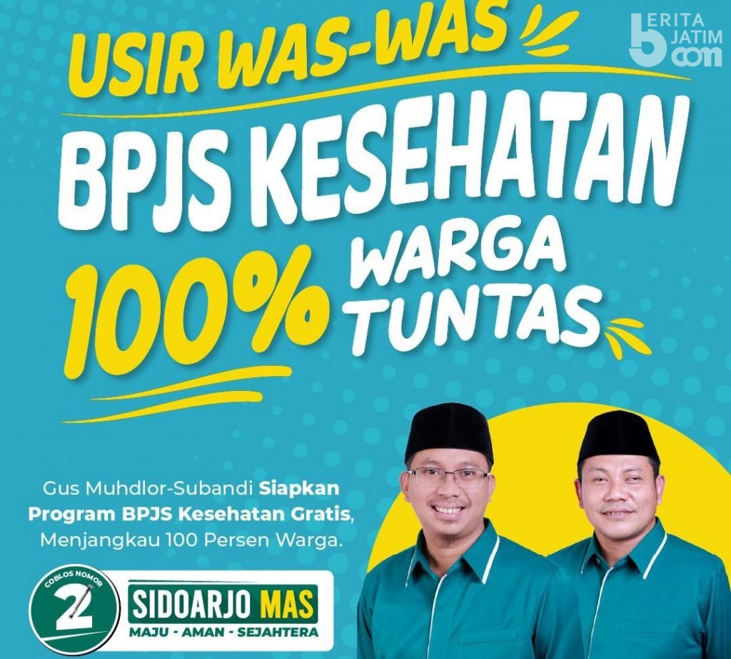 Gus Muhdlor-Subandi Jamin BPJS Kesehatan Gratis untuk Warga Sidoarjo