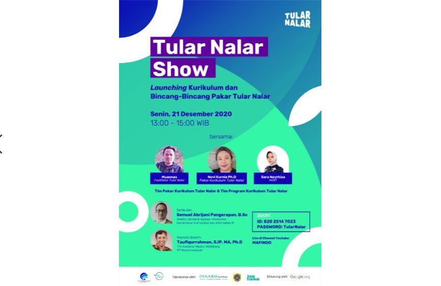 Tular Nalar Show: Launching Kurikulum dan Bincang-bincang Pakar Tular Nalar