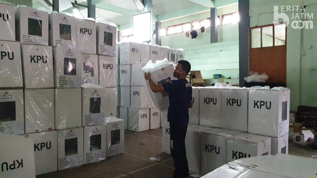 KPU Kabupaten Mojokerto Tuntaskan Pendistribusian Logistik Pilkada