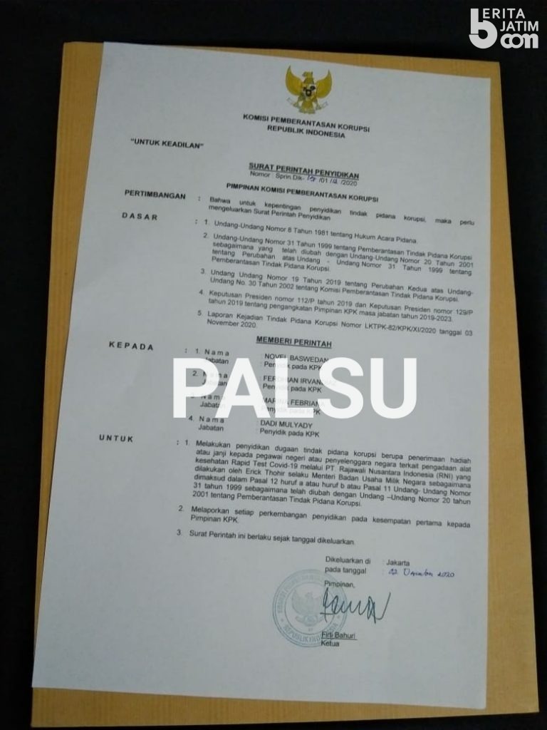 Masyarakat Diimbau Waspadai Pihak Mengaku Direktur Penyelidikan KPK