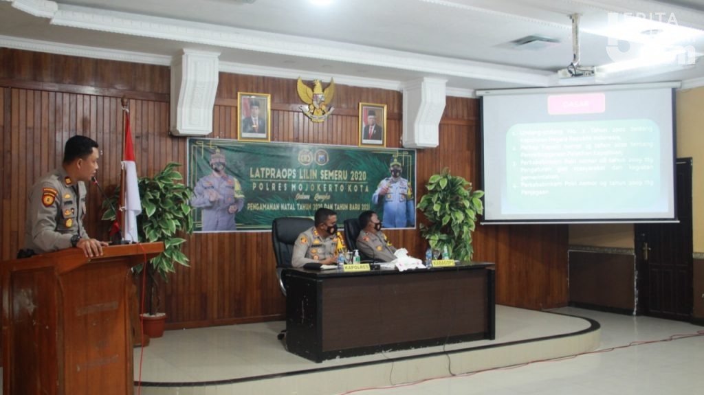 Digelar di Tengah Pandemi Covid-19, Polresta Mojokerto Gelar Lat Pra Ops Lilin Semeru 2020