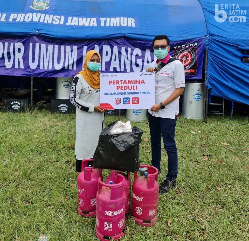 Semeru Meletus, Bright Gas Hadir di Dapur Umum Dinsos Lumajang