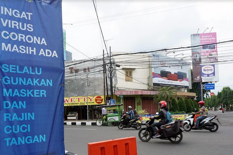 PPKM Se-Jawa Bali, Pemkot Kediri Tutup Sejumlah Ruas Jalan