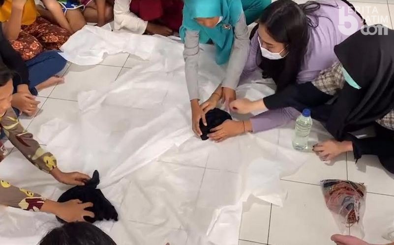 Bunuh Rasa Jenuh, Putri Pendidikan Jatim Ajak Anak-anak Buat Kerajinan