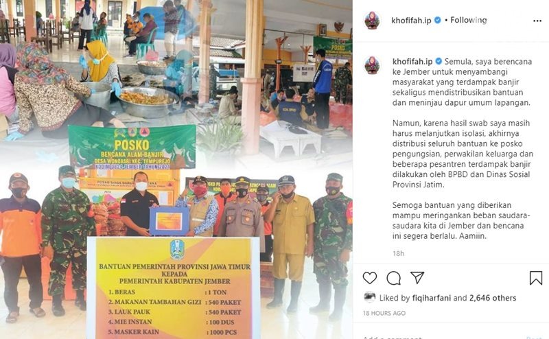 Sudah 18 Hari, Khofifah: Hasil Swab Saya Masih Harus Lanjutkan Isolasi