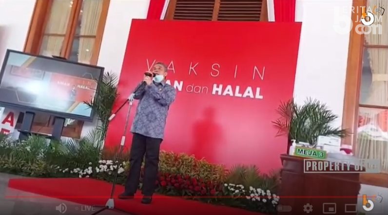 Live! Vaksinasi Covid-19 di Gedung Negara Grahadi
