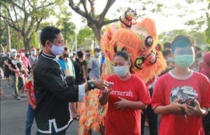 Barongsai di Lamongan Kampanye Protokol Kesehatan