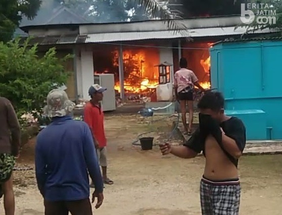Selang Elpiji Bocor, Toko di Pulau Talango Sumenep Terbakar