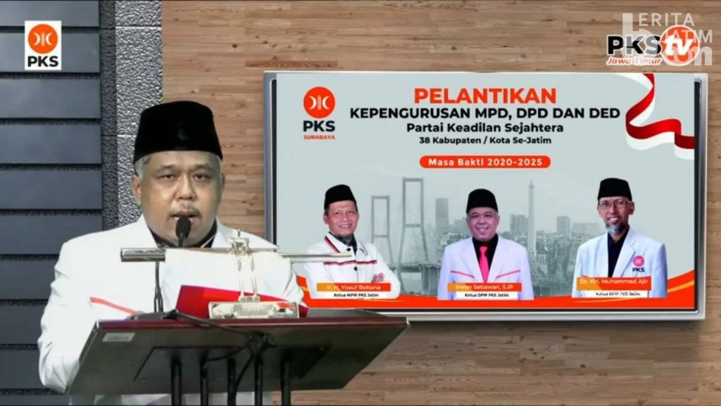 Lantik Pengurus 38 Kabupaten/Kota, PKS Jatim Minta Tingkatkan Capaian Politik Pemilu 2024