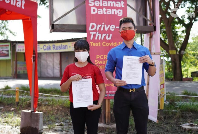 Halodoc dan Citinine Property Indonesia Buka Drive Thru Test Covid di Jatim