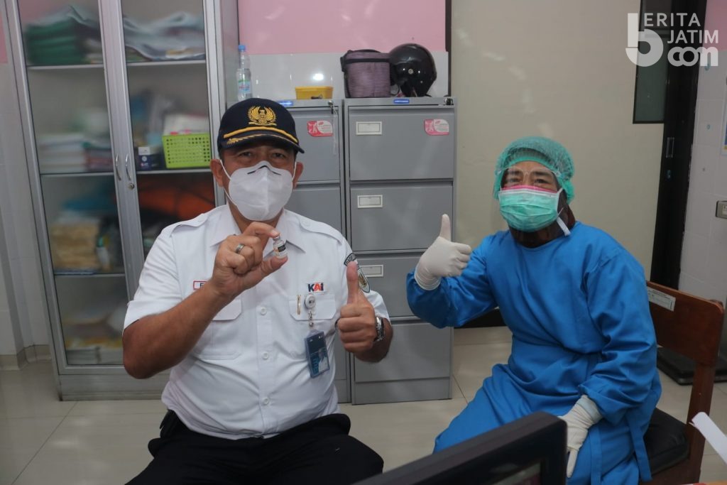 Dukung Program Pemerintah, Ratusan Pekerja KAI Daop 7 Madiun ikuti Vaksinasi