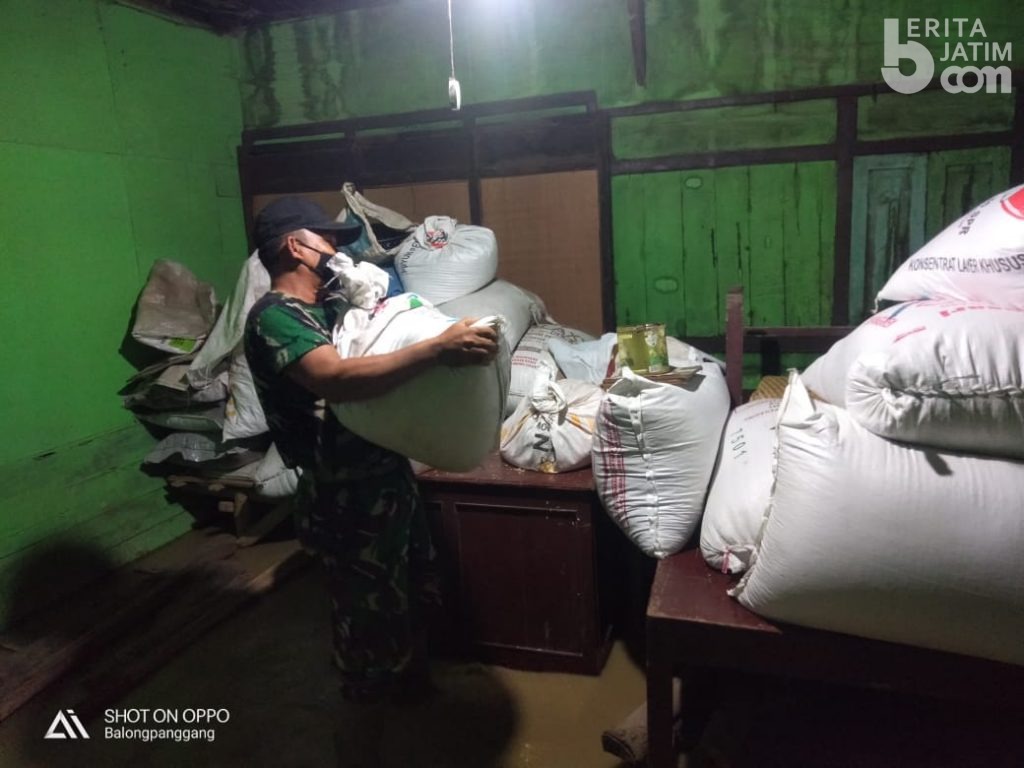 Kali Lamong Meluap, 2 Desa di Mojokerto Terendam