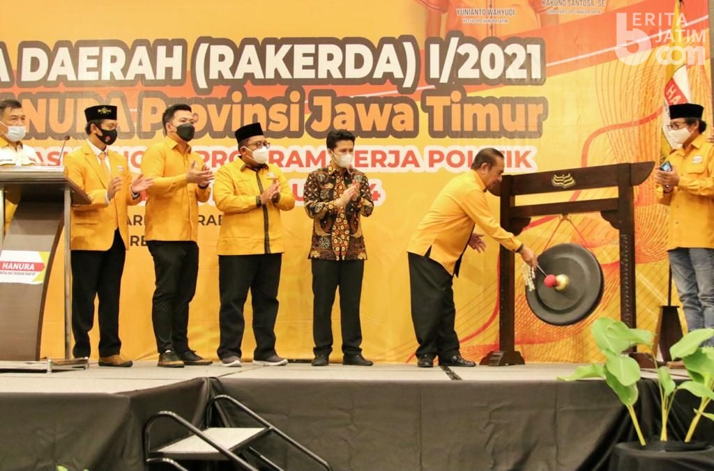 Buka Rakerda I Partai Hanura Jatim, Ini Pesan Wagub Jatim
