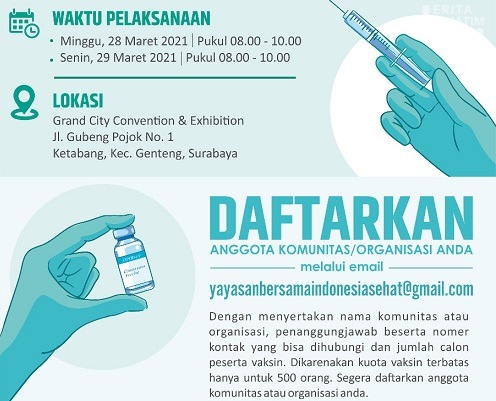 Yayasan Bersih Sambut Ajakan Gubernur untuk Galang Percepatan Vaksinasi