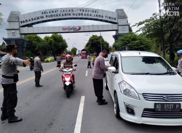 PPKM Mikro, Polres Ngawi Sekat Perbatasan Jatim-Jateng
