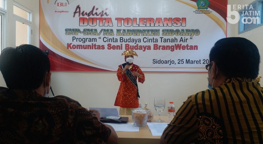 Puluhan Pelajar Sidoarjo Ikuti Audisi Duta Toleransi