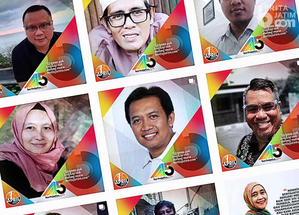 Ramai-ramai Ganti Foto Profil dengan Frame ’15 tahun Beritajatim.com’