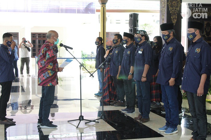 Hadiri Pelantikan Pengurus PWI Jombang, Bupati Sampaikan Apresiasi