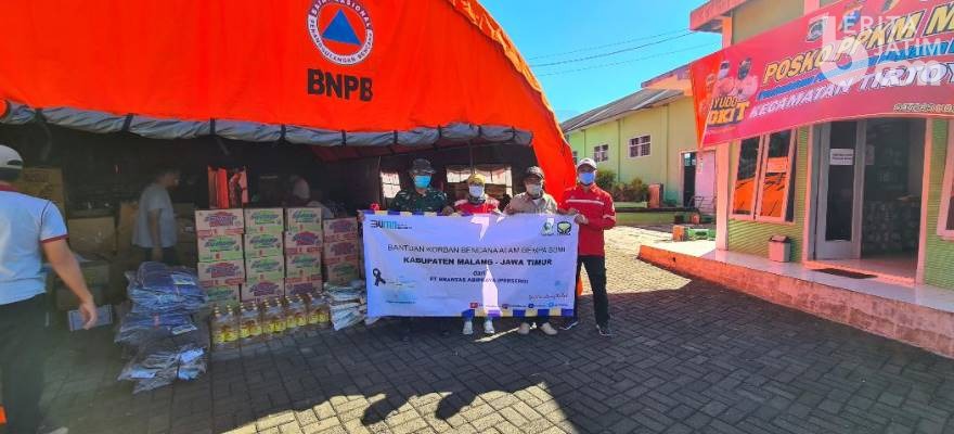 Brantas Abripaya Salurkan Bantuan Gempa di Malang dan Jatim