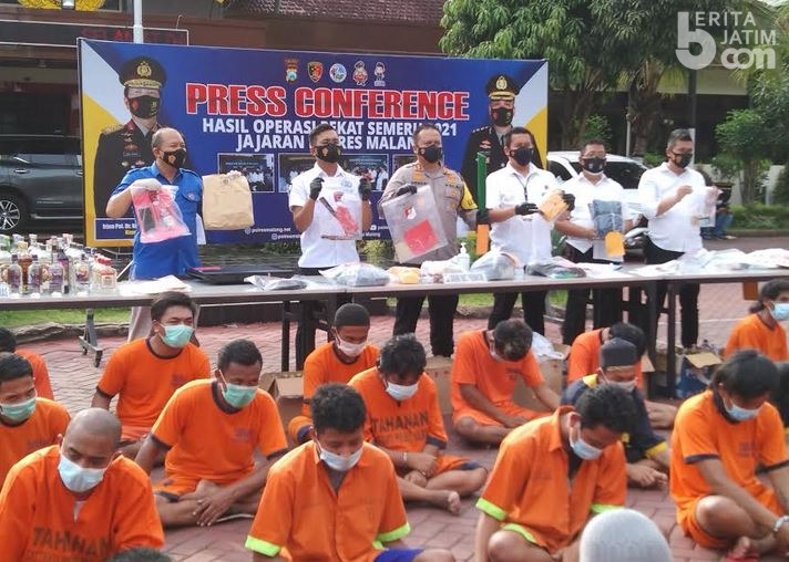 Tangkap 974 Tersangka, Polres Malang Juara 2 Operasi Pekat Tingkat Polda Jatim
