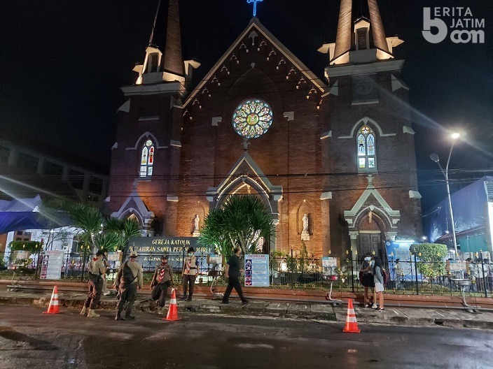 Pengamanan Perayaan Paskah di Surabaya Diperketat Petugas Tiga Pilar