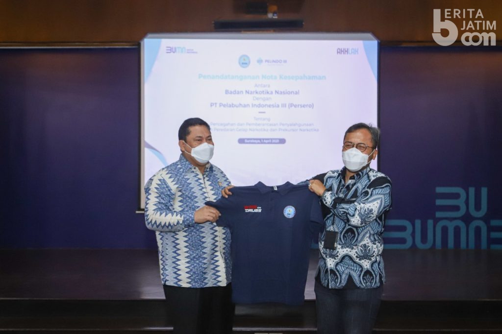 Dukung Upaya Pemberantasan Narkotika, Pelindo III Jalin Kerjasama Dengan BNN