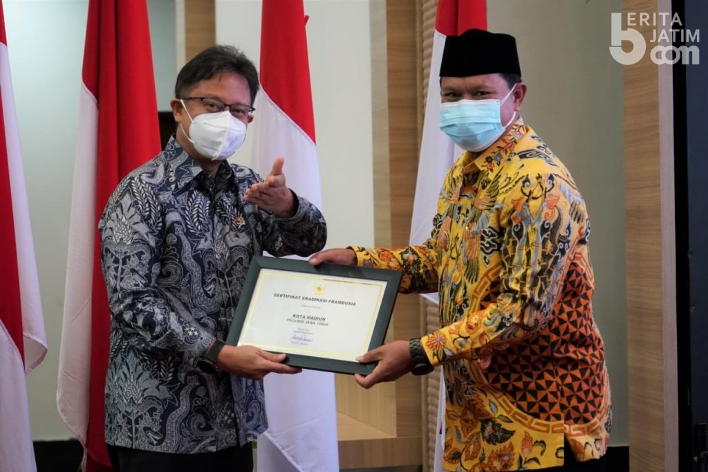 Bebas Penyakit Frambusia, Pemkot Madiun Raih Penghargaan Kemenkes